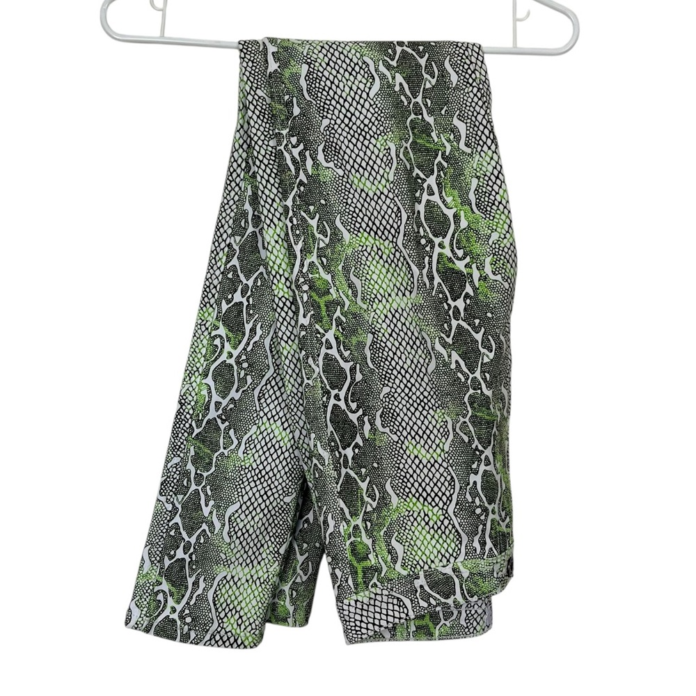 Swank A Posh Green Snake Print Statement Leggings Stretch Pants Size XL - Picture 10 of 10